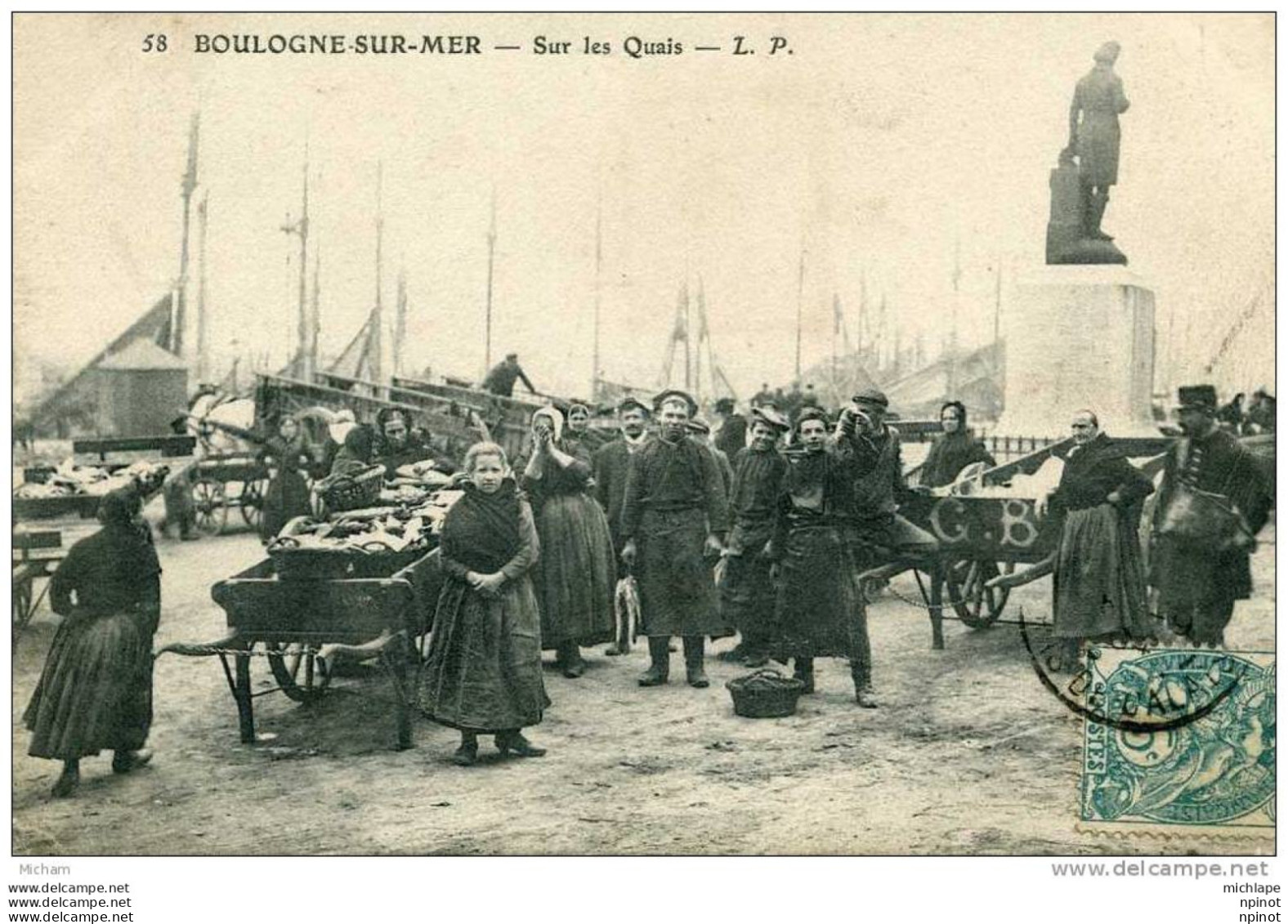 CPA  62 BOULOGNE SUR MER  SUR LES  QUAIS   BELLE ANIMATION    ANIMATION - Boulogne Sur Mer