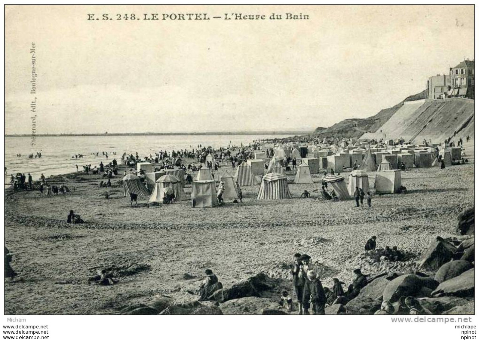 CPA  62 LE PORTEL   L'HEURE  DU BAIN   PARFAIT ETAT - Le Portel