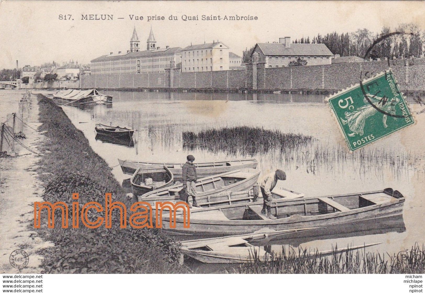 C P A   75 - MELUN  -    Vue Prise Du Quai Saint Ambroise - Melun