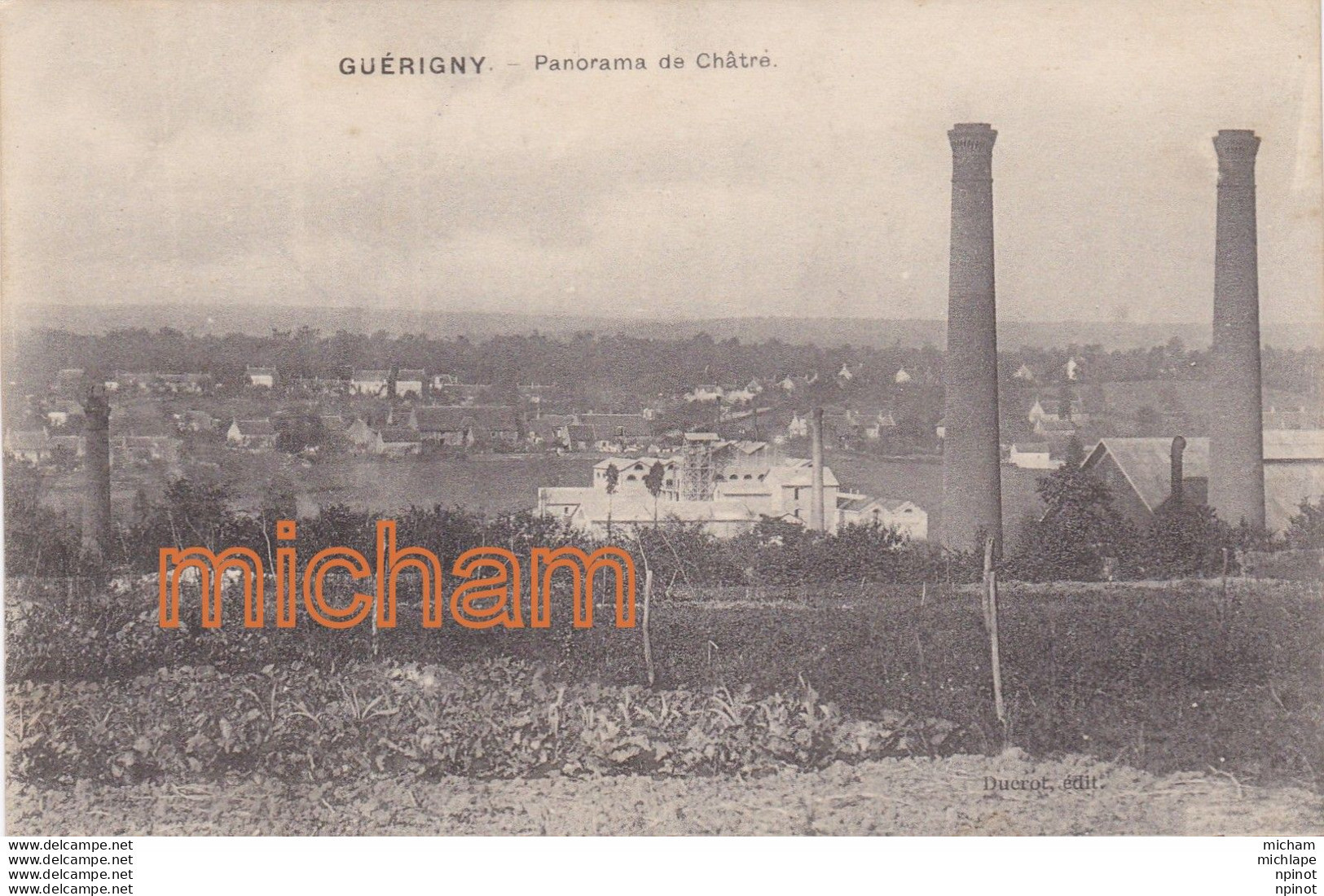 C P A   58 -   GUERIGNY -   Panorama  De  Chatre - Guerigny