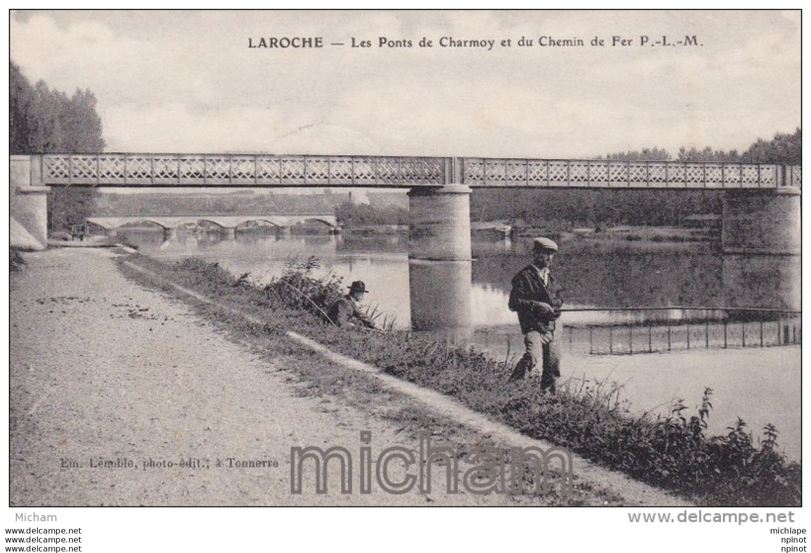 CPA  89    LAROCHE  LE PONT DE CHARMOY  ET DU CHEMIN DE FER TB  ETAT - Laroche Saint Cydroine