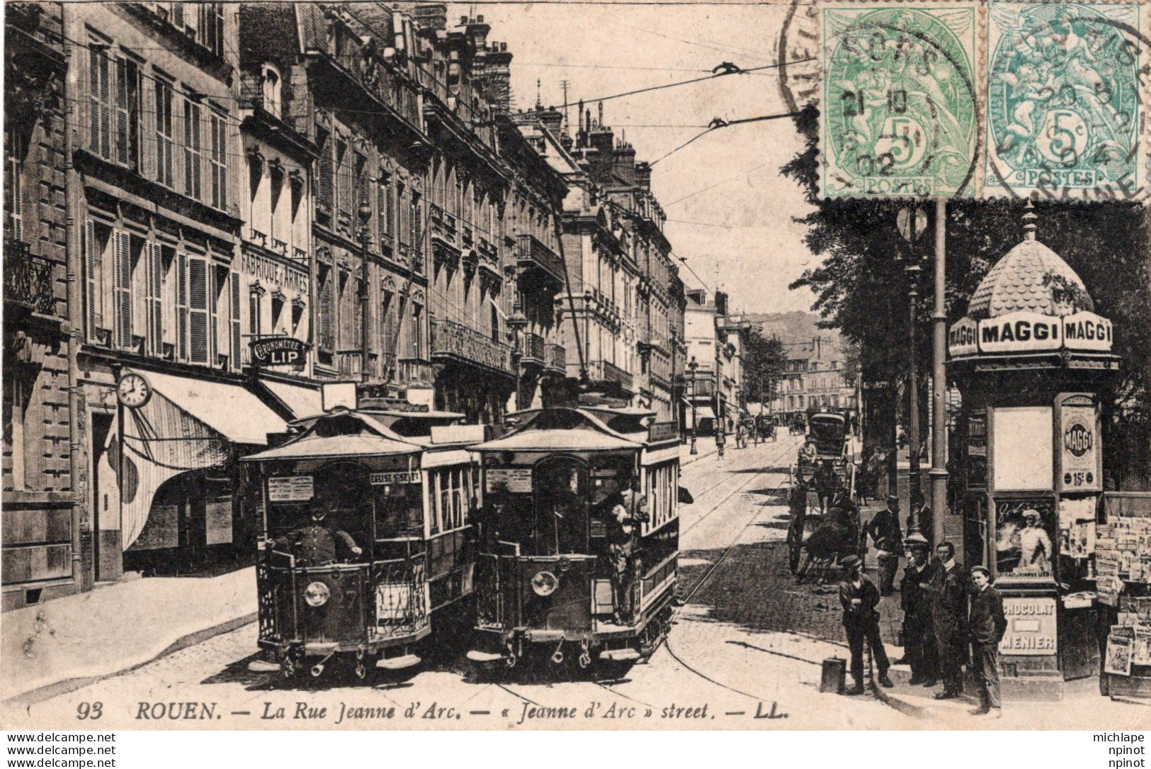 CPA - 76 -    ROUEN - La Rue Jeanne D'arc - Rouen