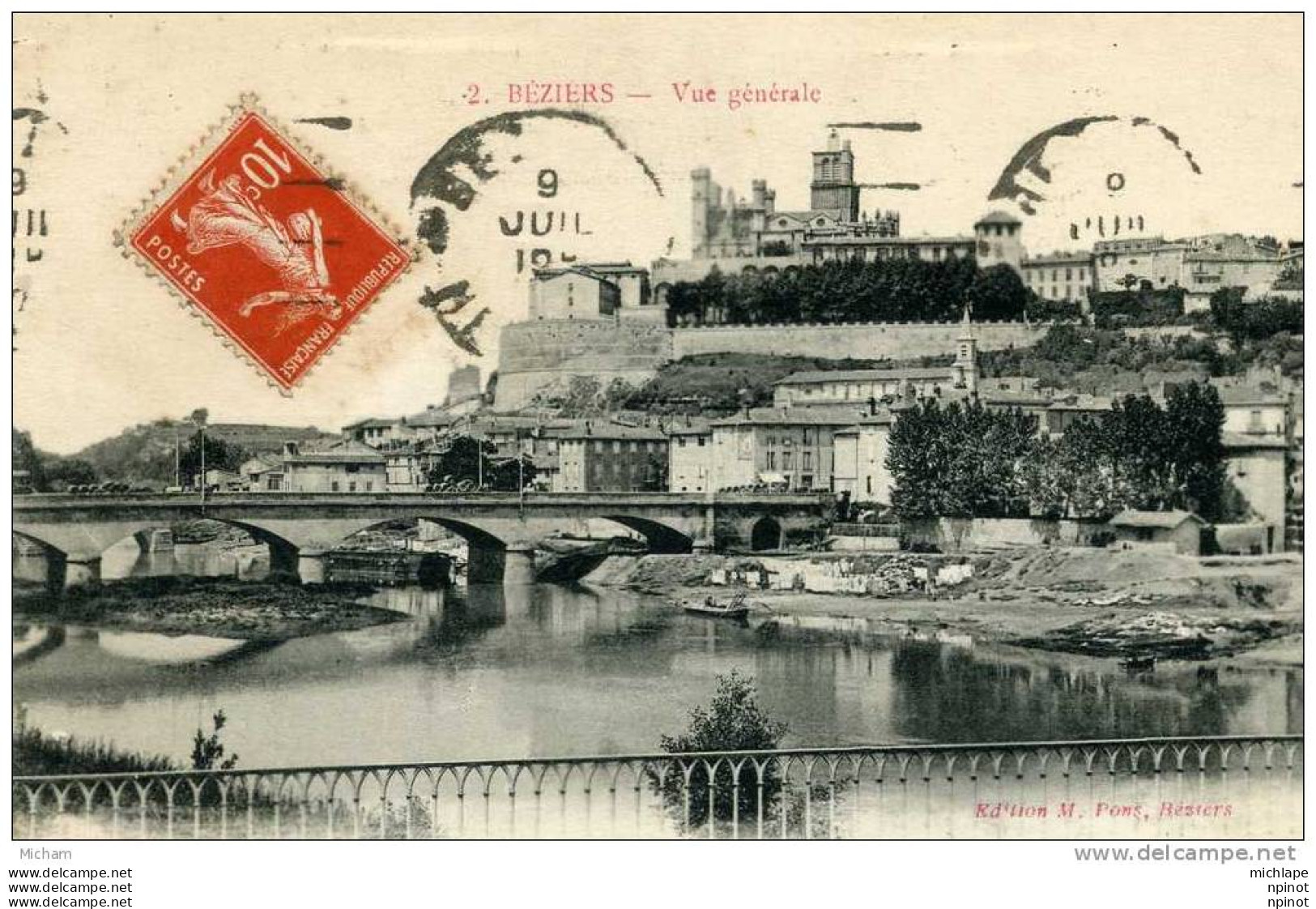 CPA 34  BEZIERS   VUE GENERALE  PARFAIT ETAT - Beziers