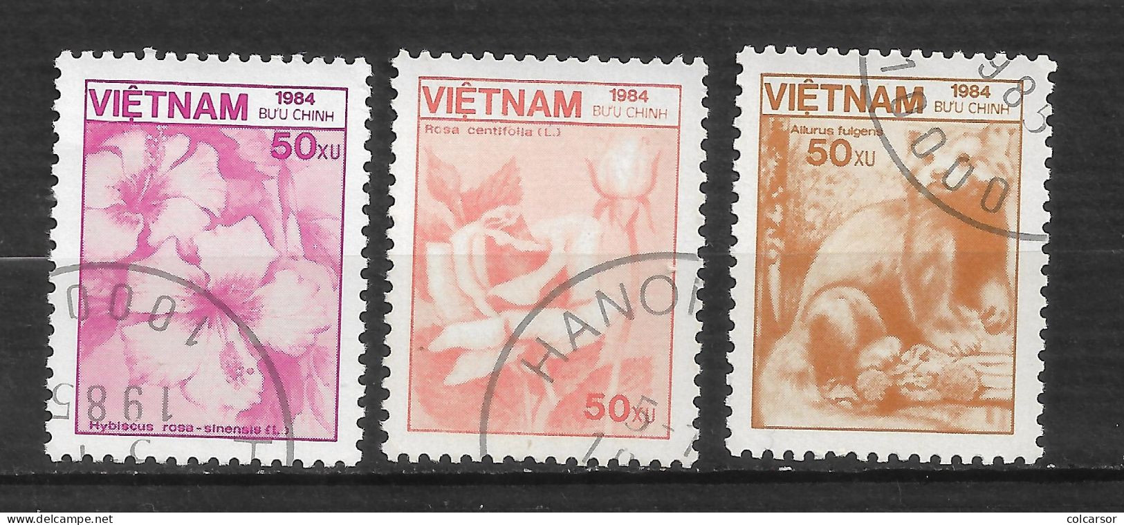 VIÊT-NAM  " N°  556/57/58 "  FAUNE ET FLORE " - Vietnam