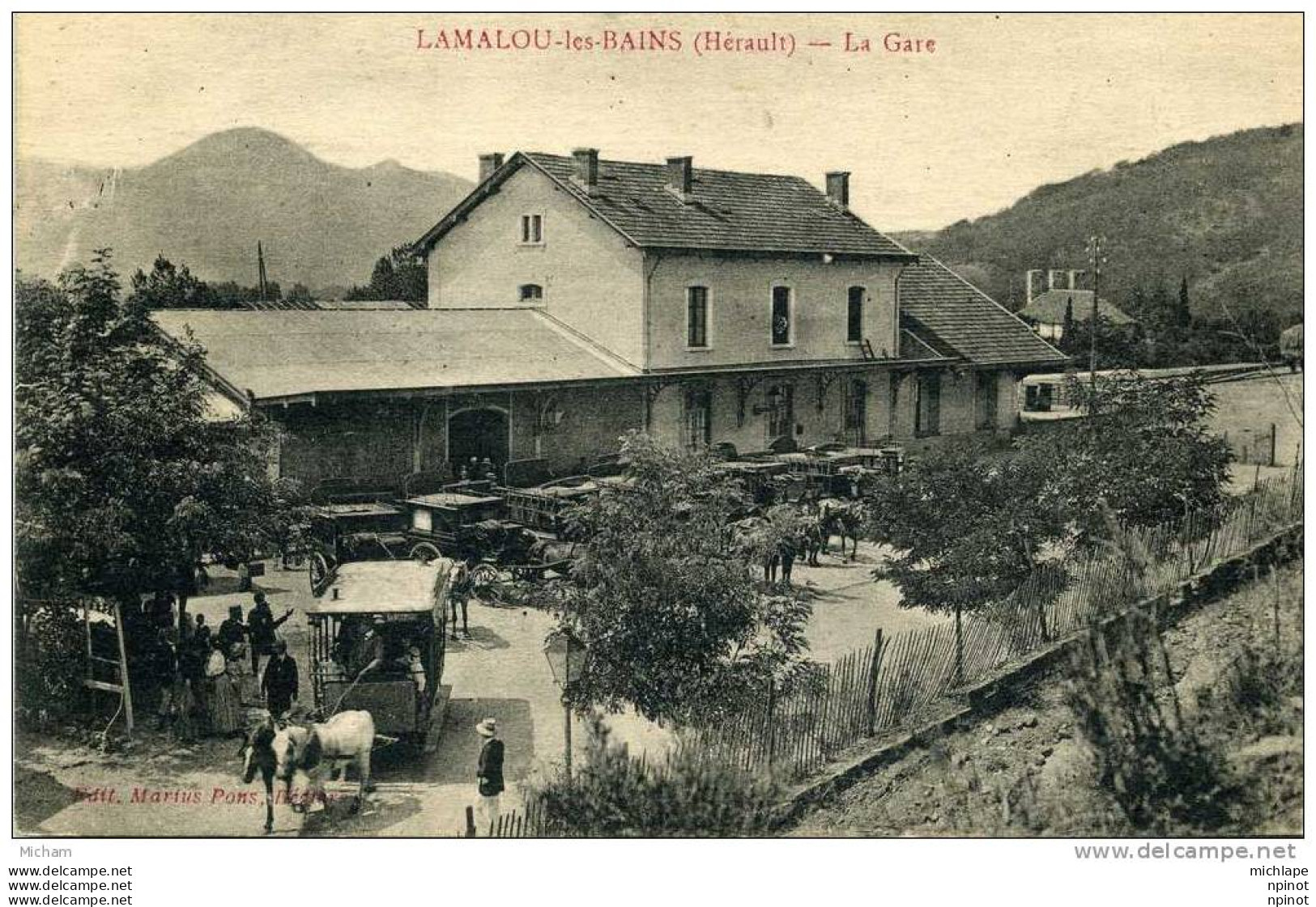 CPA 34     LAMALOU   LA GARE   PARFAIT ETAT - Lamalou Les Bains