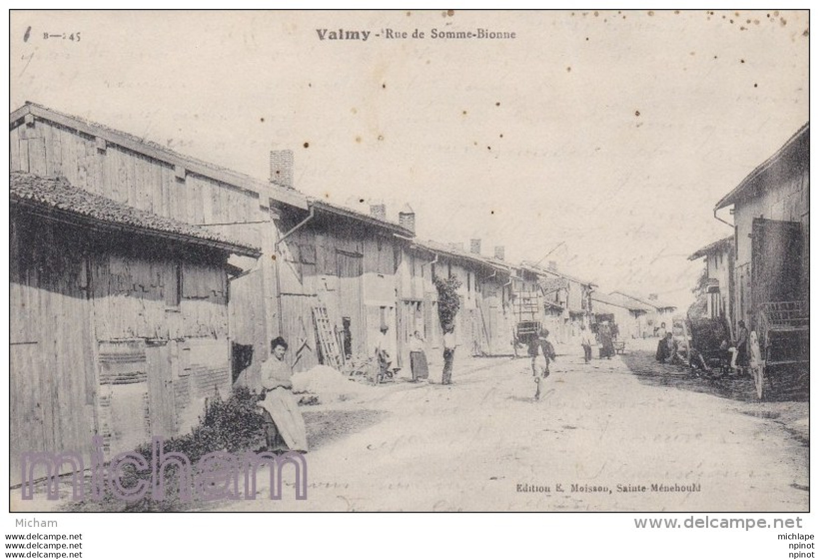 CPA  51 VALMY      RUE  DE SOMME BIONNE    TB ETAT - Other & Unclassified