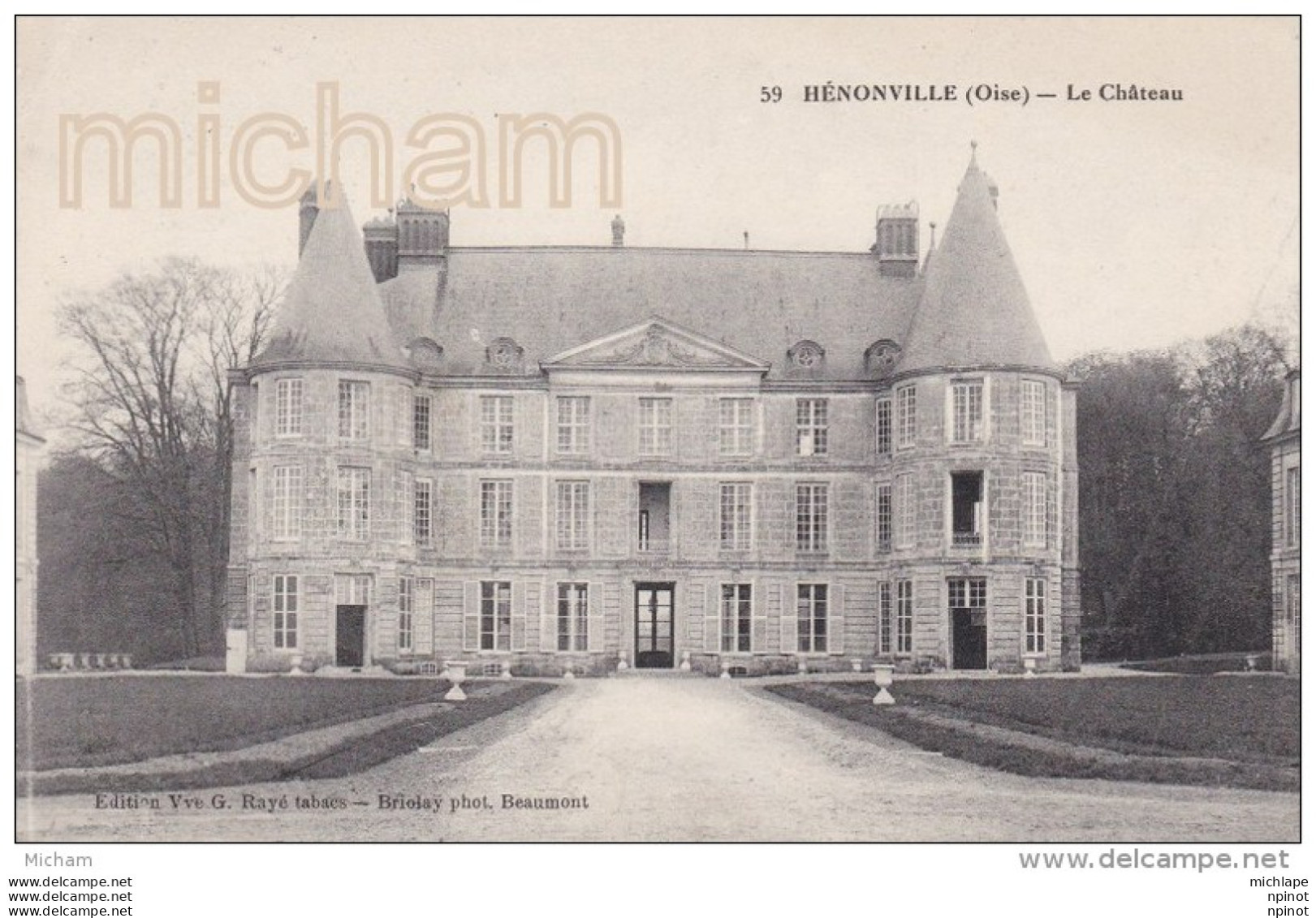 CPA   60     HENONVILLE   LE  CHATEAU  TB  ETAT - Other & Unclassified