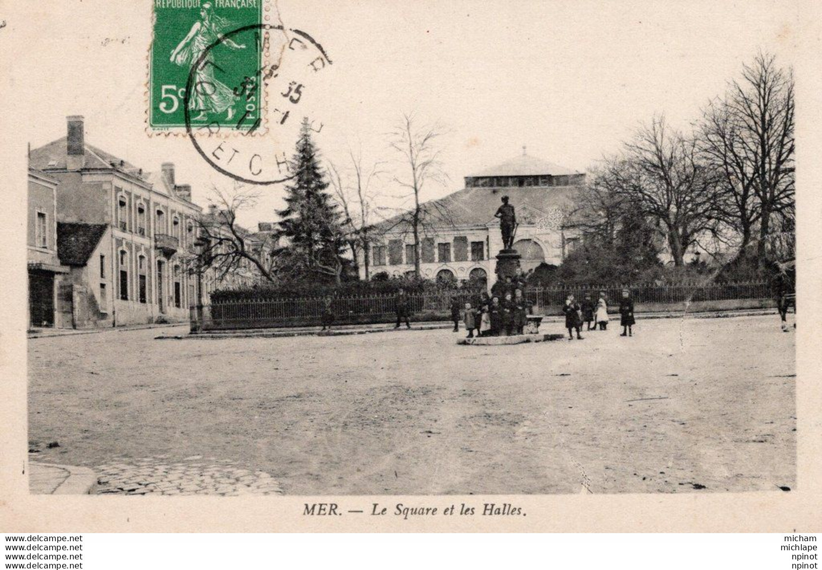 C P A   41 -  MER -  Le Square  Et Les Halles - Mer