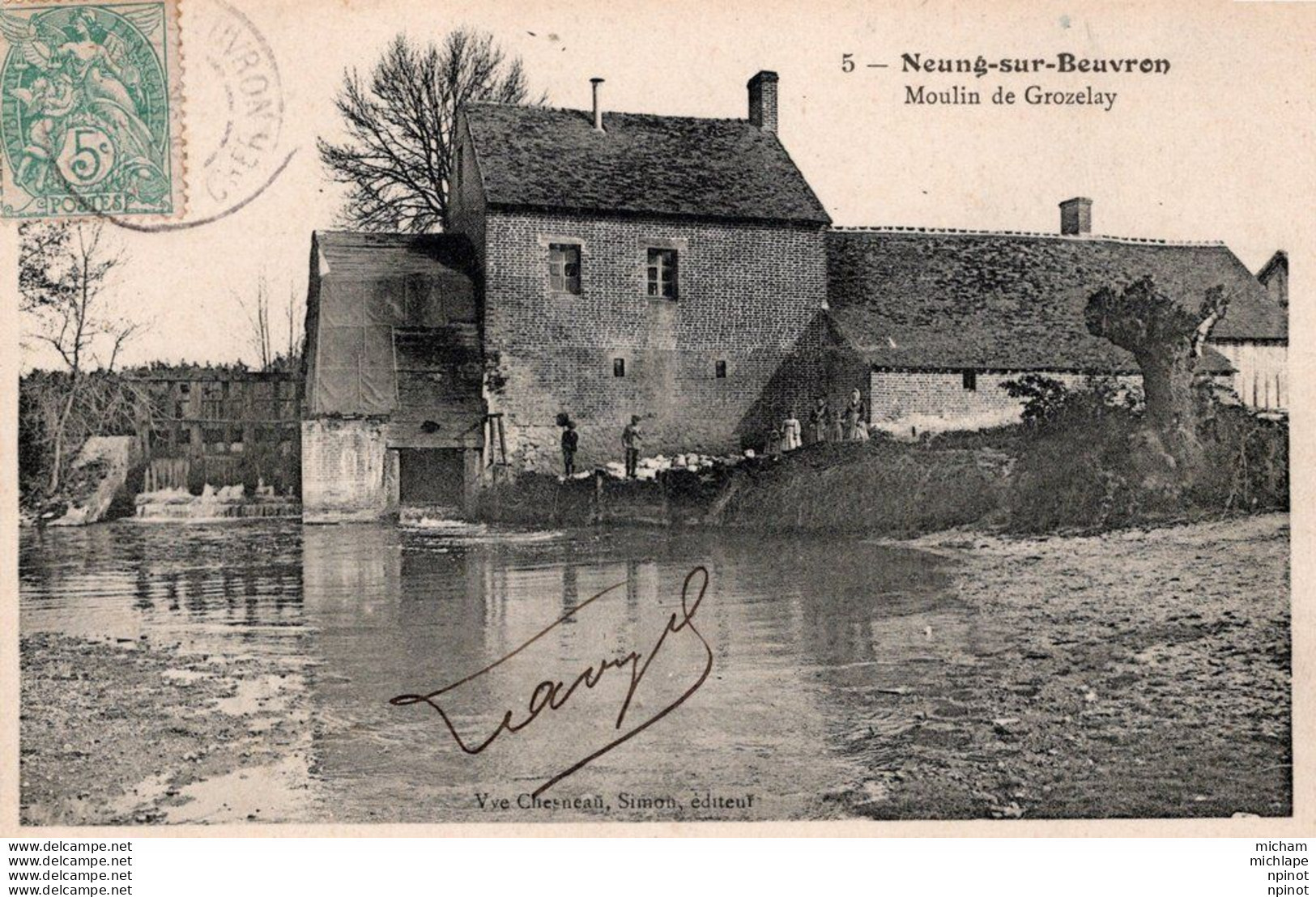 C P A   41 -  NEUNG - SUR- BEUVRON  - Moulin De Grozelay - Neung Sur Beuvron