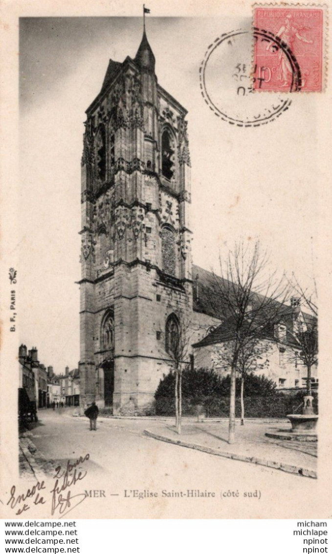C P A   41 -  MER -  Eglise Saint Hilaire  Coté  Sud - Mer