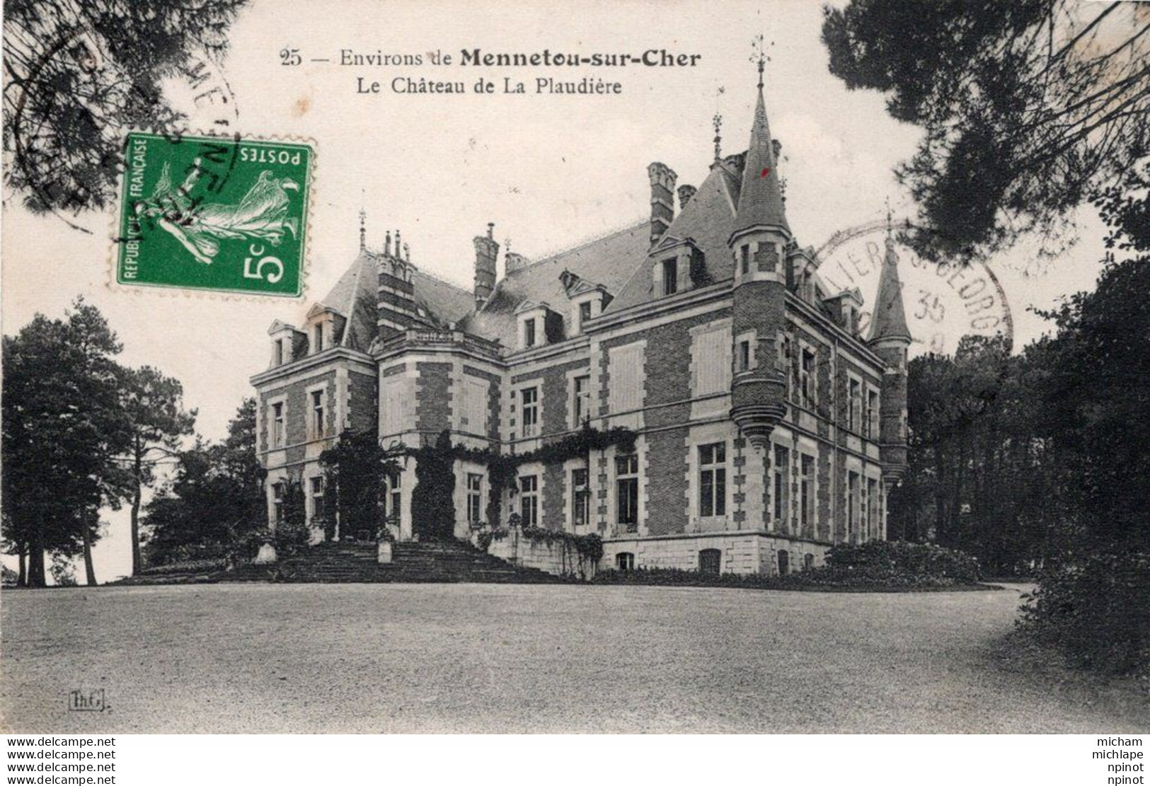 C P A   41 -   MENNETOU  -  SUR - CHER - Chateau De La Plaudiere - Other & Unclassified