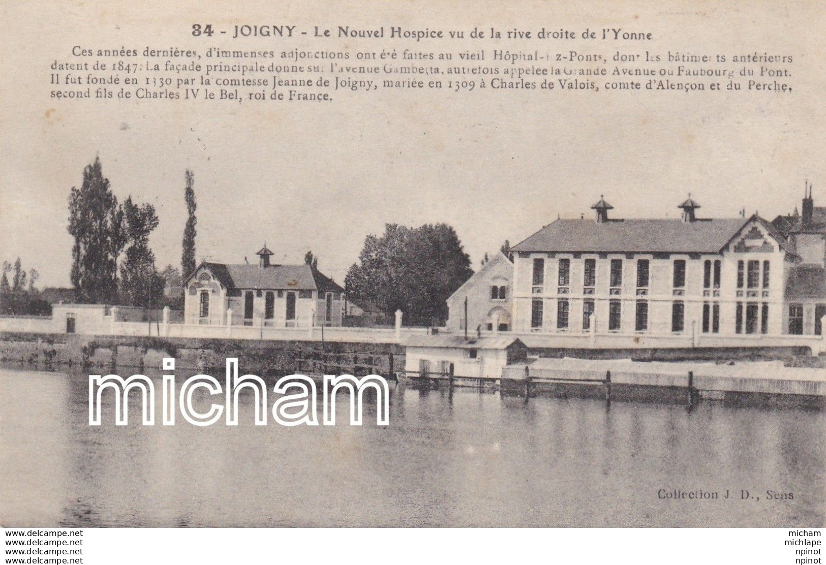 CPA  89 Joigny  Le Nouvel Hospice  Rive Droite - Joigny