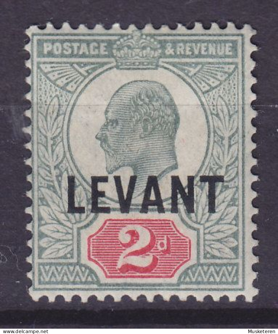 British Levant 1905 Mi. 16, 4p. König King Edward VII. Overprinted Aufdruck Surchargé 'LEVANT', MH* - Britisch-Levant