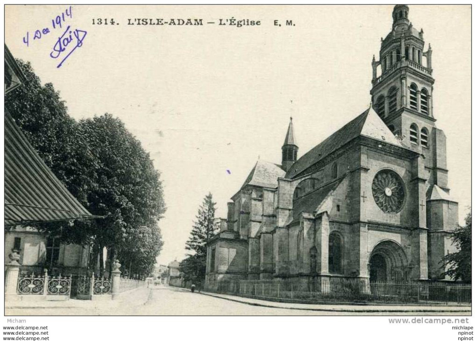 CPA  95   L'ISLE ADAM    L'EGLISE     PARFAIT ETAT - L'Isle Adam