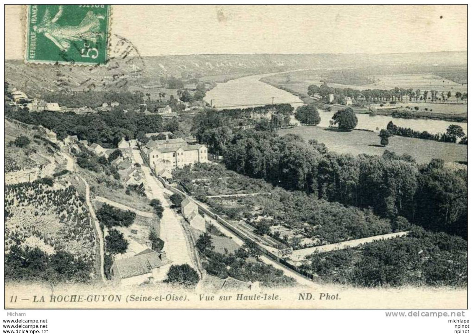 CPA  95  LA ROCHE GUYON  VUE SUR HAUTE ISLE   PARFAIT ETAT - La Roche Guyon