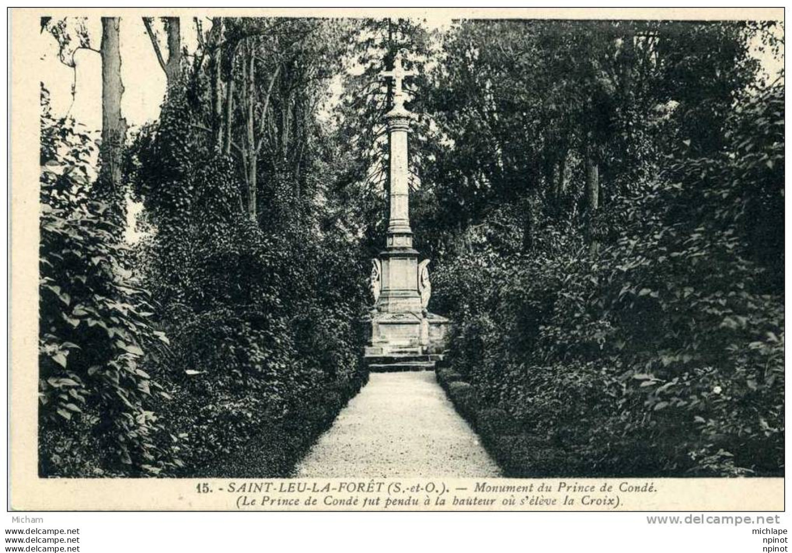 CPA  95 ST LEU   MONUMENT DU PRINCE DE CONDE  PARFAIT ETAT - Saint Leu La Foret