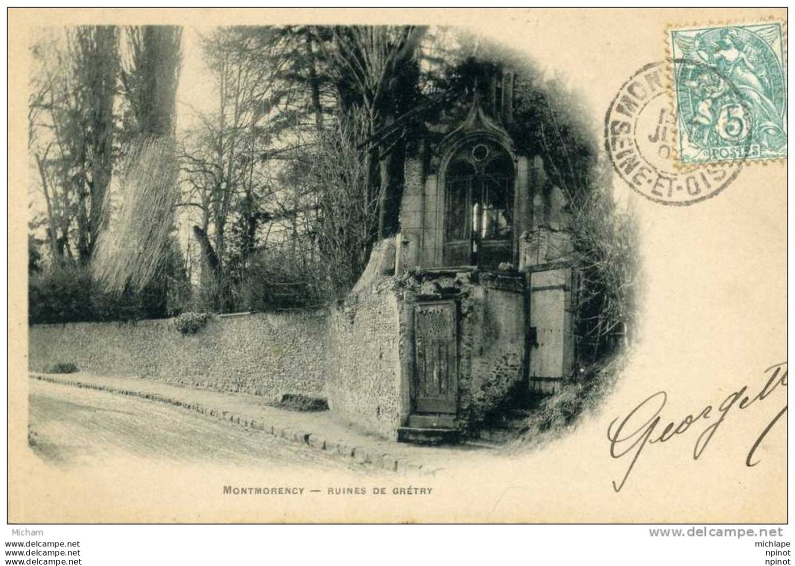 CPA  95  MONTMORENCY RUINES DE GRETRY    PARFAIT ETAT - Montmorency