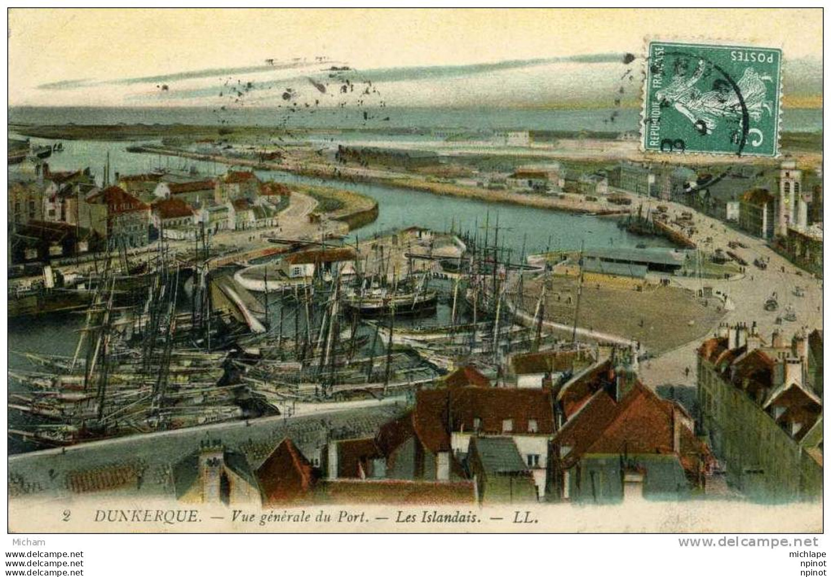 CPA 59   DUNKERQUE  VUE  GENERALE  LE PORT LES ISLANDAIS PARFAIT ETAT - Dunkerque