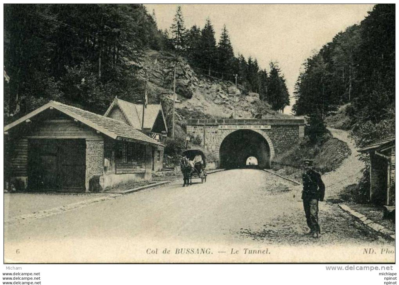 CPA 88  BUSSANG  LE TUNNEL ANIMATION DOUANIER   PARFAIT  ETAT - Bussang