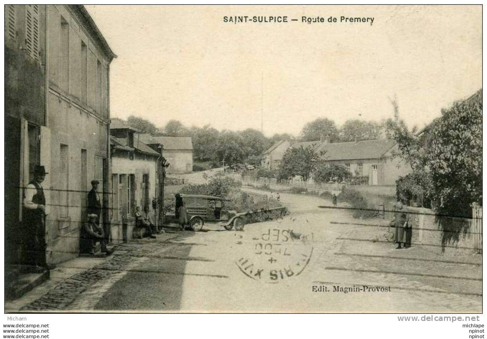 CPA  58  SAINT SULPICE  ROUTE DE PREMERY  ANIMATION PARFAIT ETAT - Autres & Non Classés