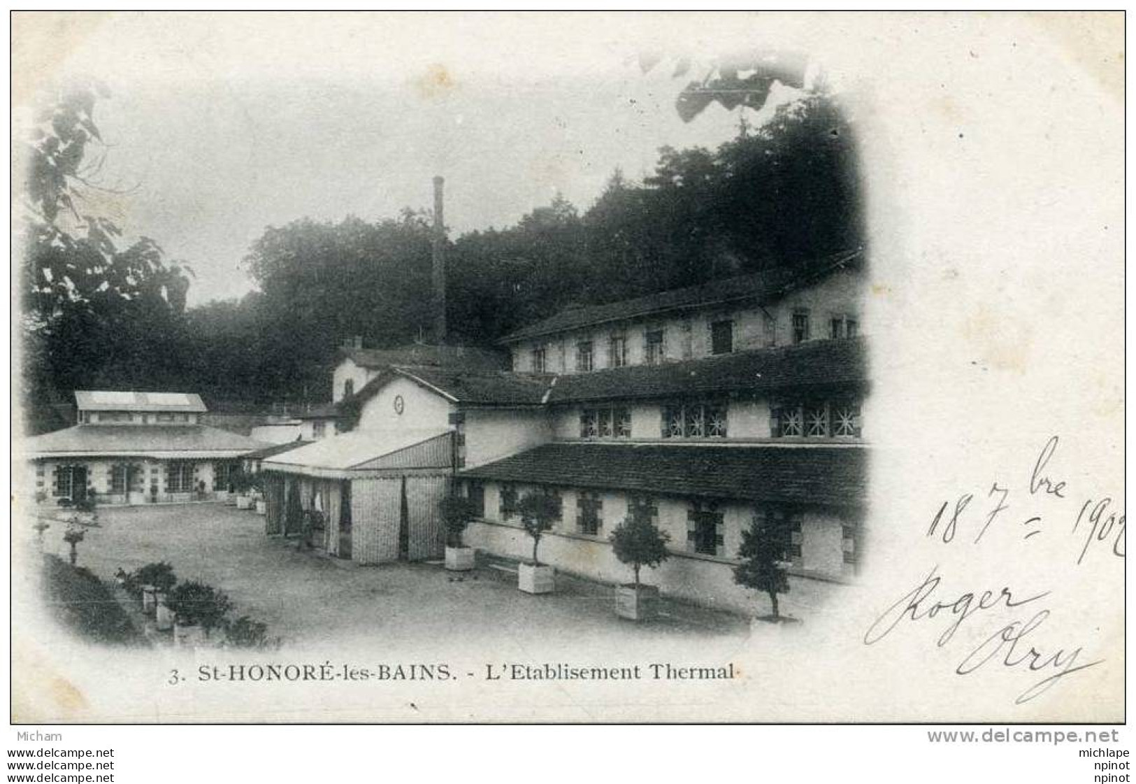 CPA  58  SAINT HONORE  LES BAINS    ETABLISSEMENT THERMAL PARFAIT ETAT - Autres & Non Classés