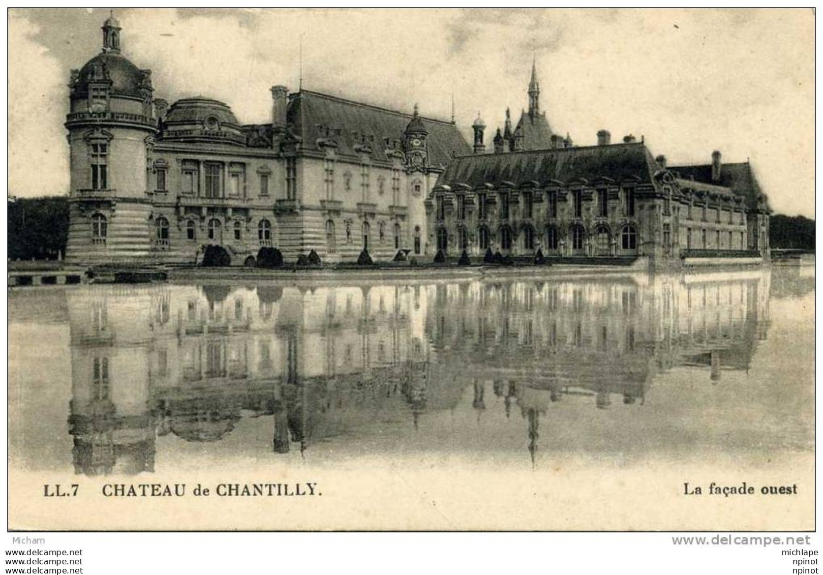 CPA 60   CHANTILLY  CHATEAU   FACADE OUEST     PARFAIT ETAT - Chantilly