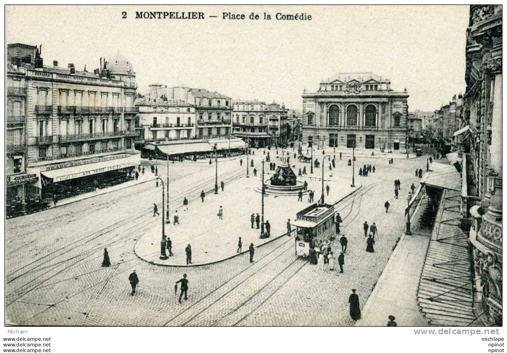 CPA 34 MONTPELLIER PLACE  DE LA  COMEDIE  PARFAIT ETAT - Montpellier