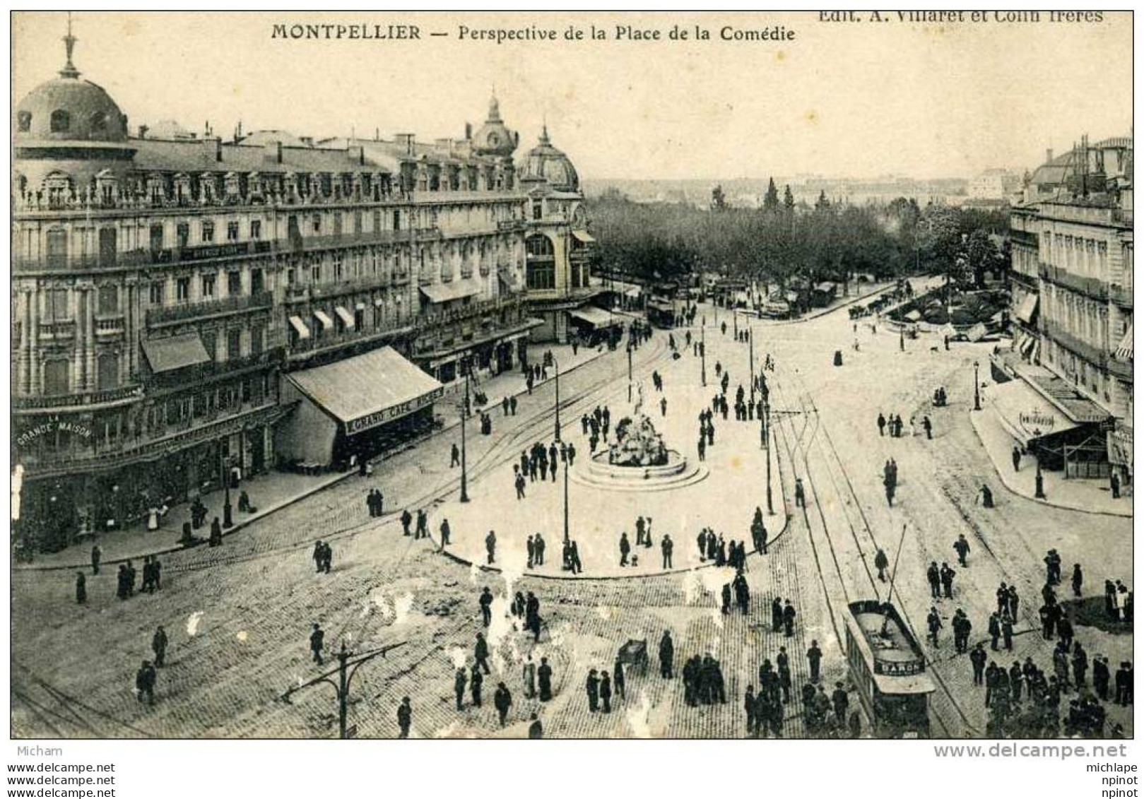 CPA 34 MONTPELLIER PLACE  DE LA  COMEDIE   PERSPECTIVE - Montpellier