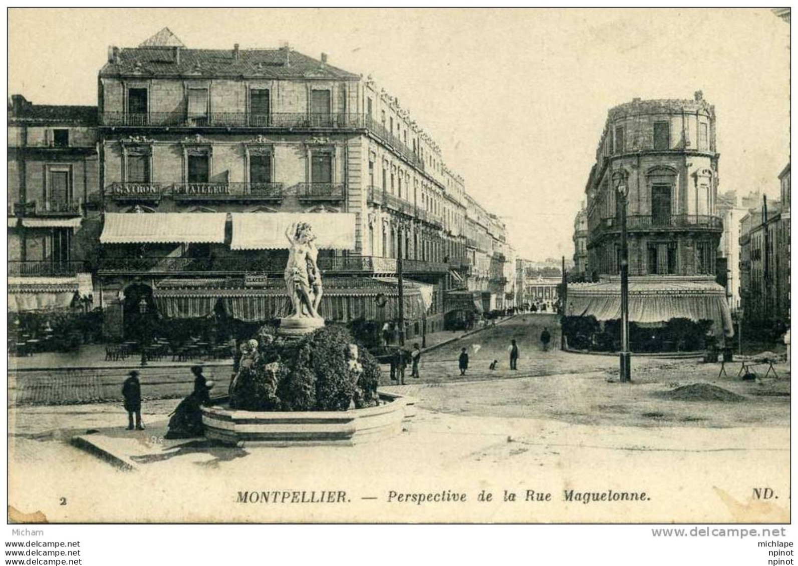 CPA 34 MONTPELLIER   PERSPECTIVE DE LA RUE MAGUELONNE     PARFAIT ETAT - Montpellier