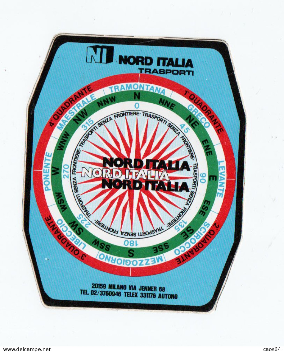 Nord Italia Trasporti 13 X 10,5  ADESIVO STICKER  NEW ORIGINAL - Stickers