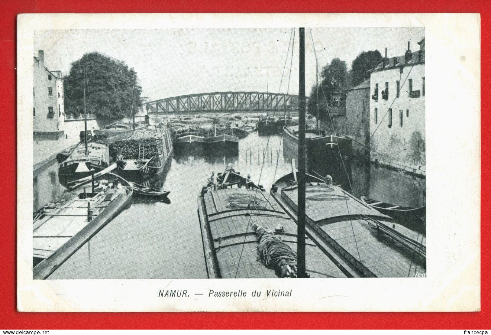 959 - BELGIQUE - NAMUR - Passerelle Du Vicinal  - DOS NON DIVISE - Namur