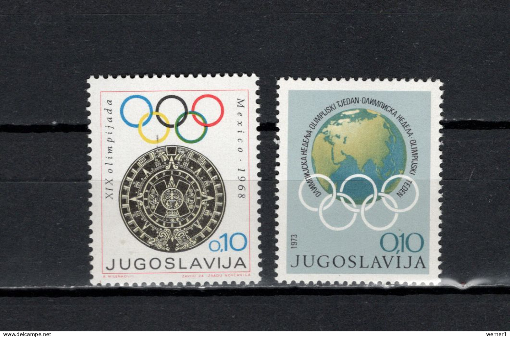 Yugoslavia 1968/1973 Olympic Games 2 Stamps MNH - Summer 1968: Mexico City
