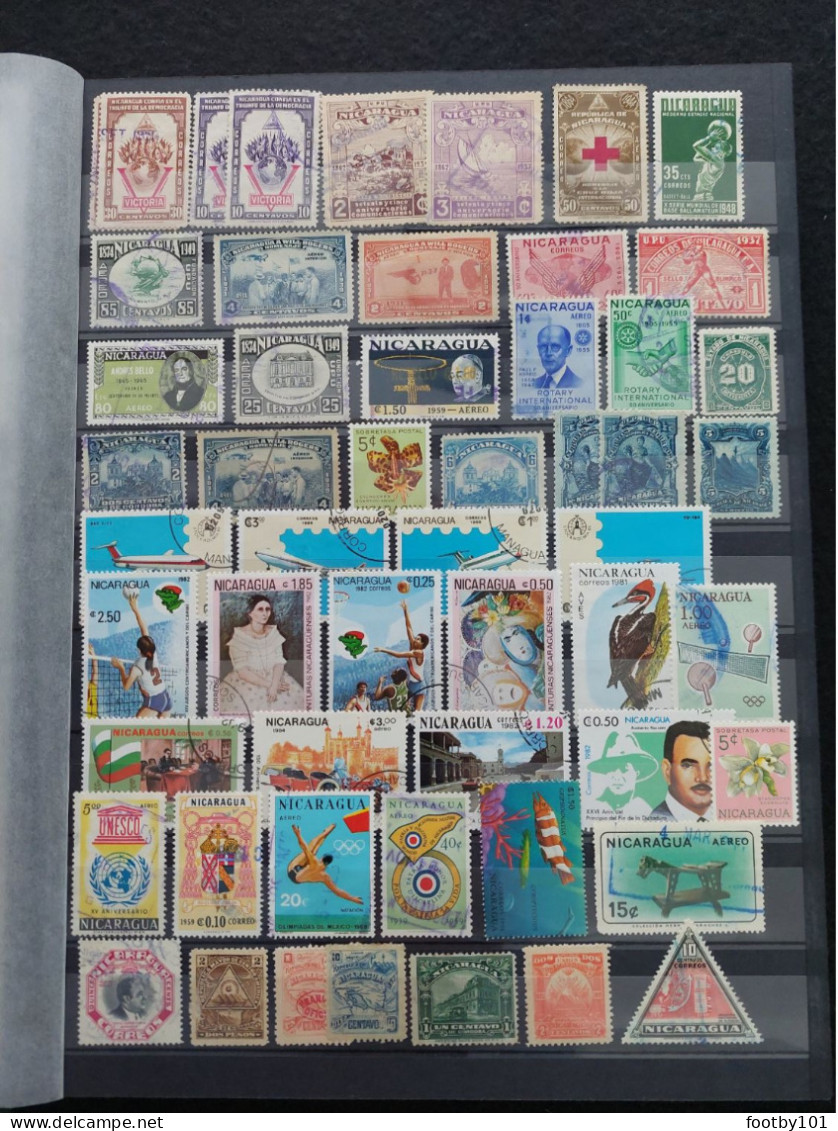 NICARAGUA  PETIT LOT DE 53 TIMBRES OBLITERES - Collezioni (senza Album)