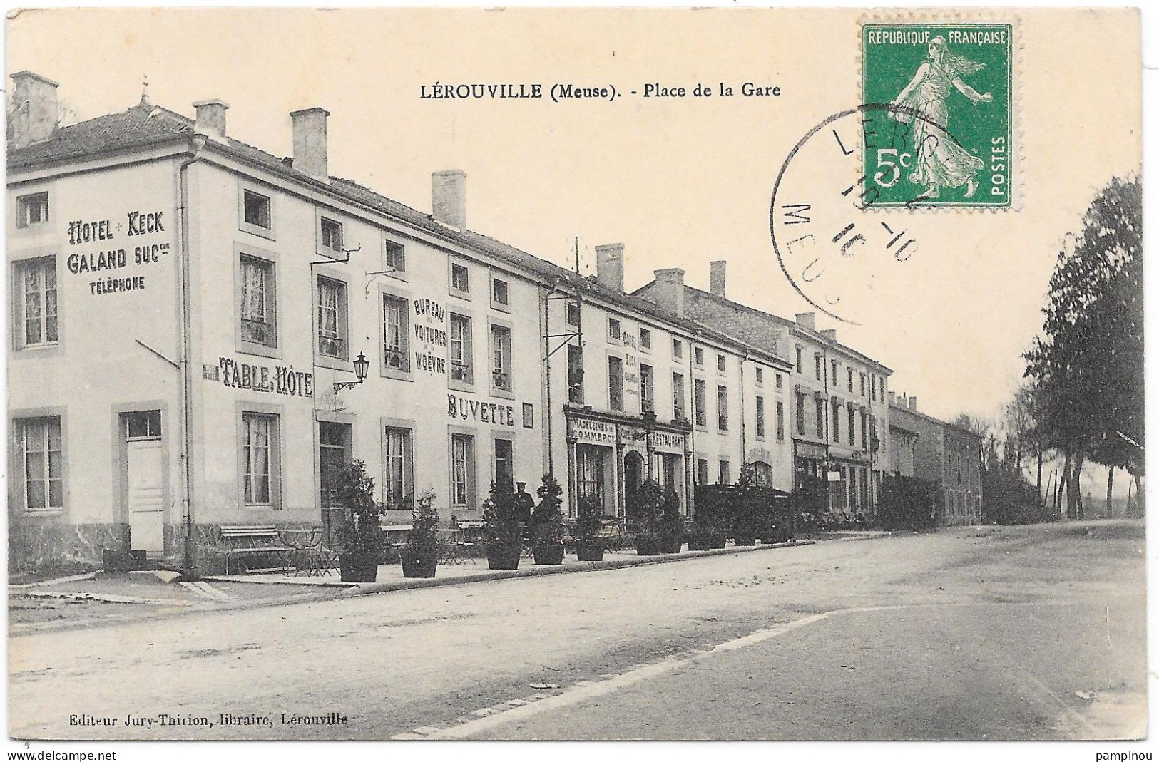55 LEROUVILLE - Place De La Gare - Hôtel Keck - Lerouville