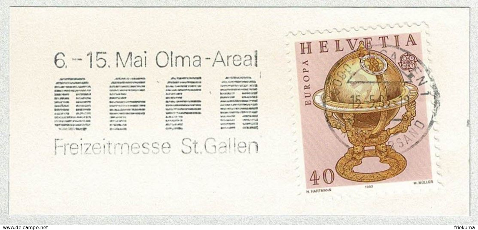 Schweiz / Helvetia 1983, Flaggenstempel OFFA St. Gallen, Freizeitmesse - Autres & Non Classés