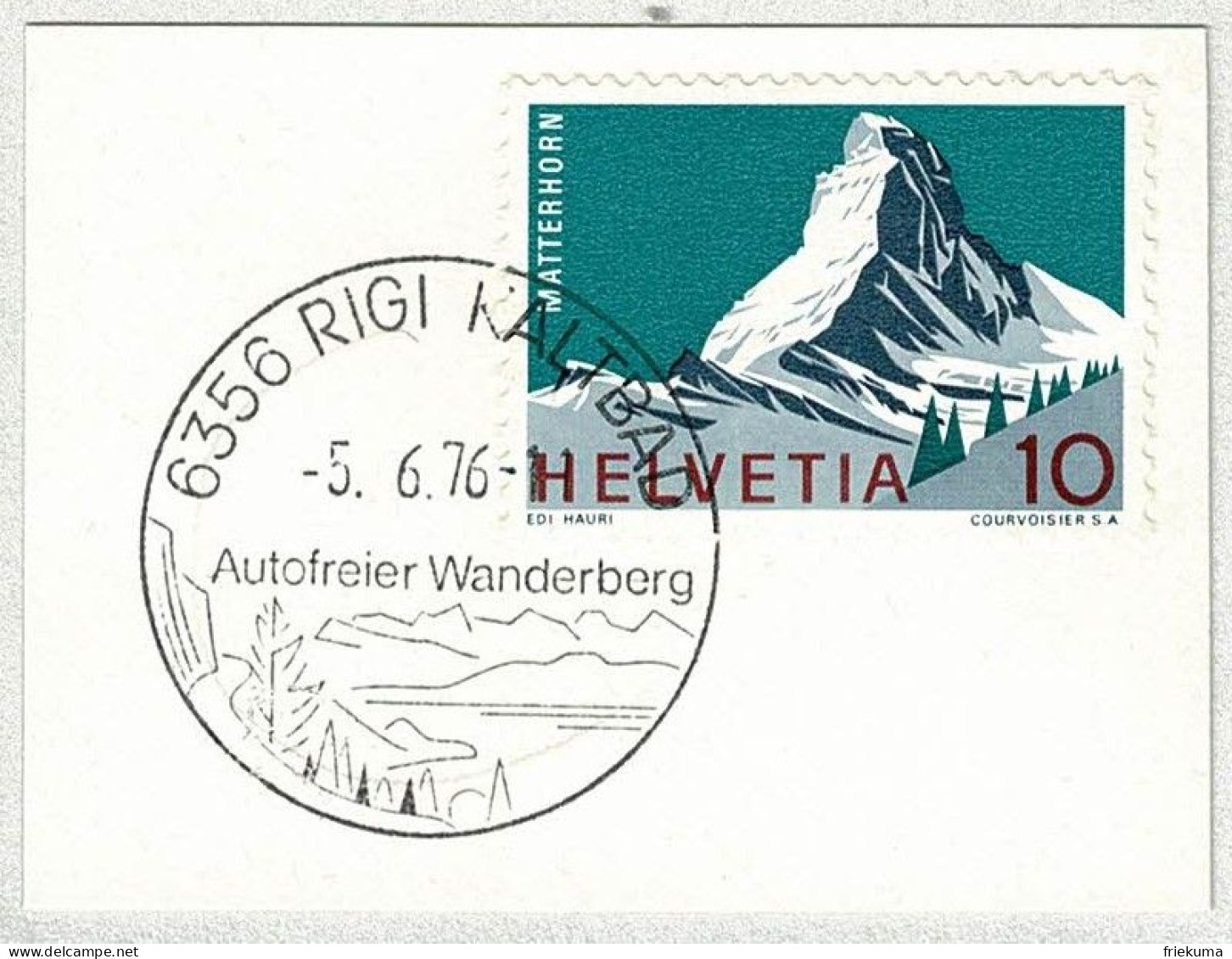 Schweiz / Helvetia 1976, Ortswerbestempel Rigi Kaltbad, Autofreier Wanderberg - Autres & Non Classés