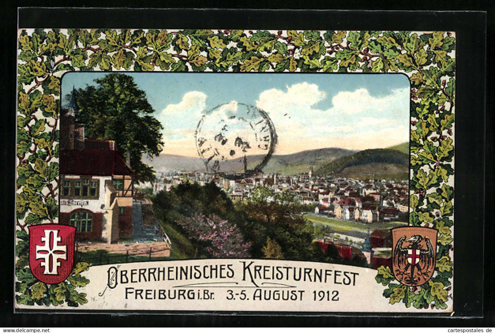 AK Freiburg I. Br., Oberrheinisches Kreisturnfest 1912, Blick Vom Loretto  - Autres & Non Classés