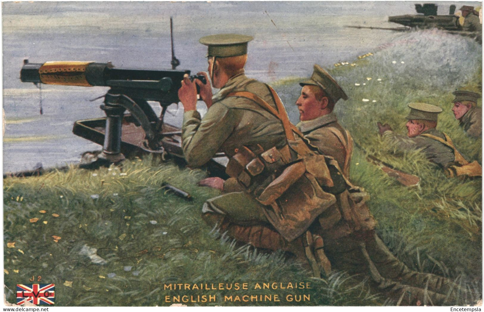 CPA Carte Postale Royaume Uni Mitrailleuse Anglaise 1915 VM80966 - War 1914-18