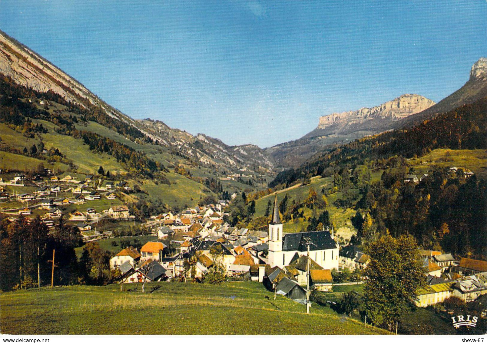 73 - Saint Pierre D'Entremont - Vue Sur Le Village - Au Fond, L'Alpe Et Le Mont Granier - Autres & Non Classés