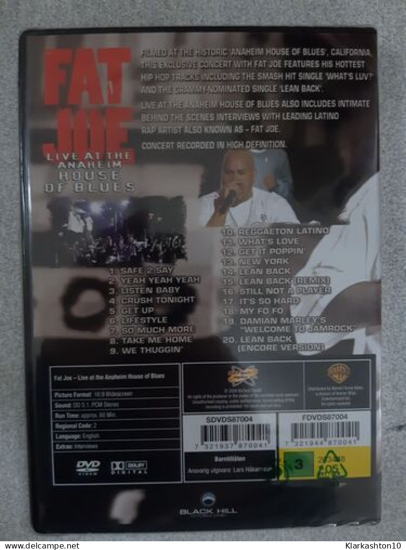 DVD Spectacle - Fat Joe - Live At The Anaheim House Of Blues - Other & Unclassified