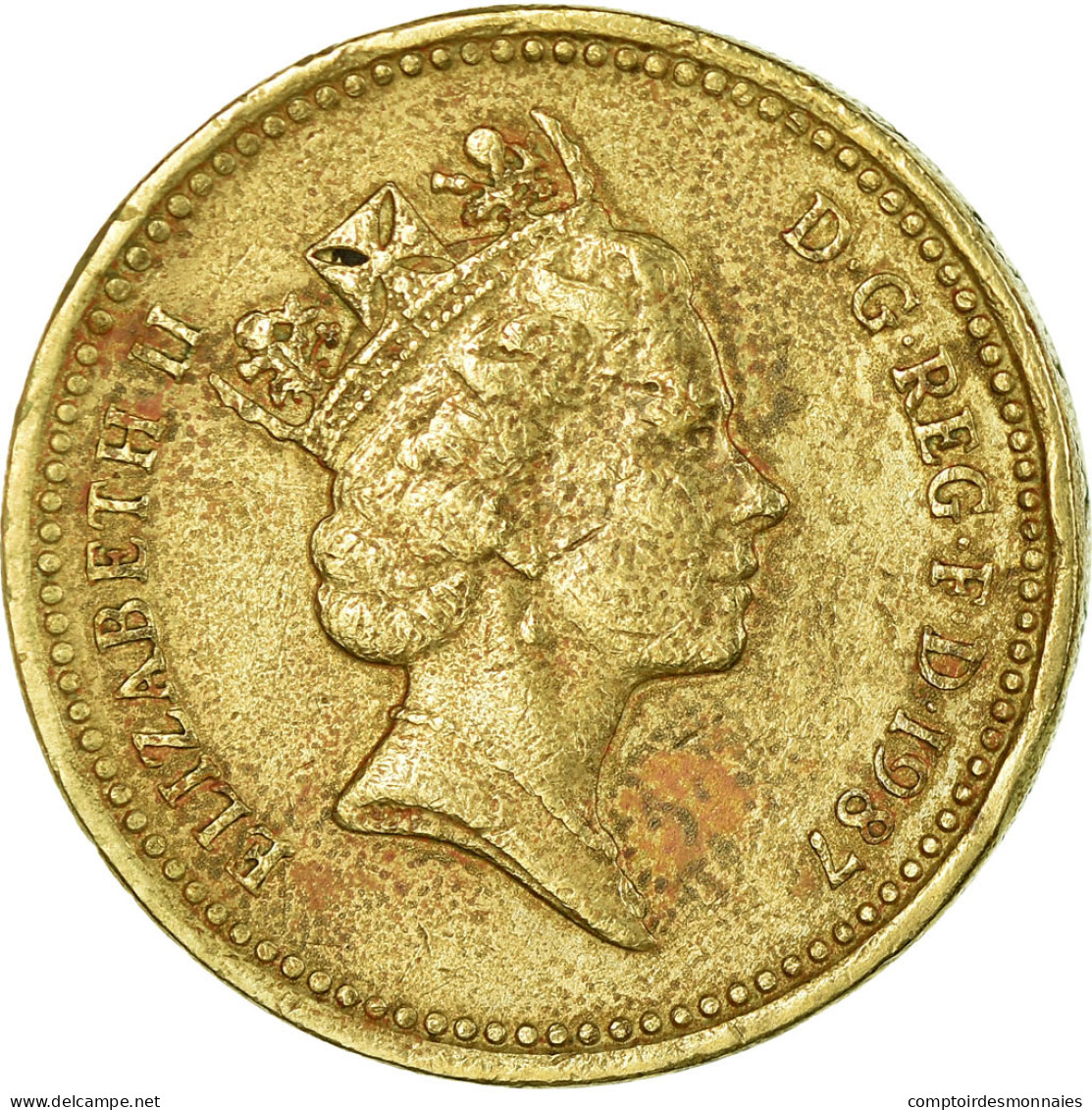 Monnaie, Grande-Bretagne, Elizabeth II, Pound, 1987, TB+, Nickel-brass, KM:948 - 1 Pound