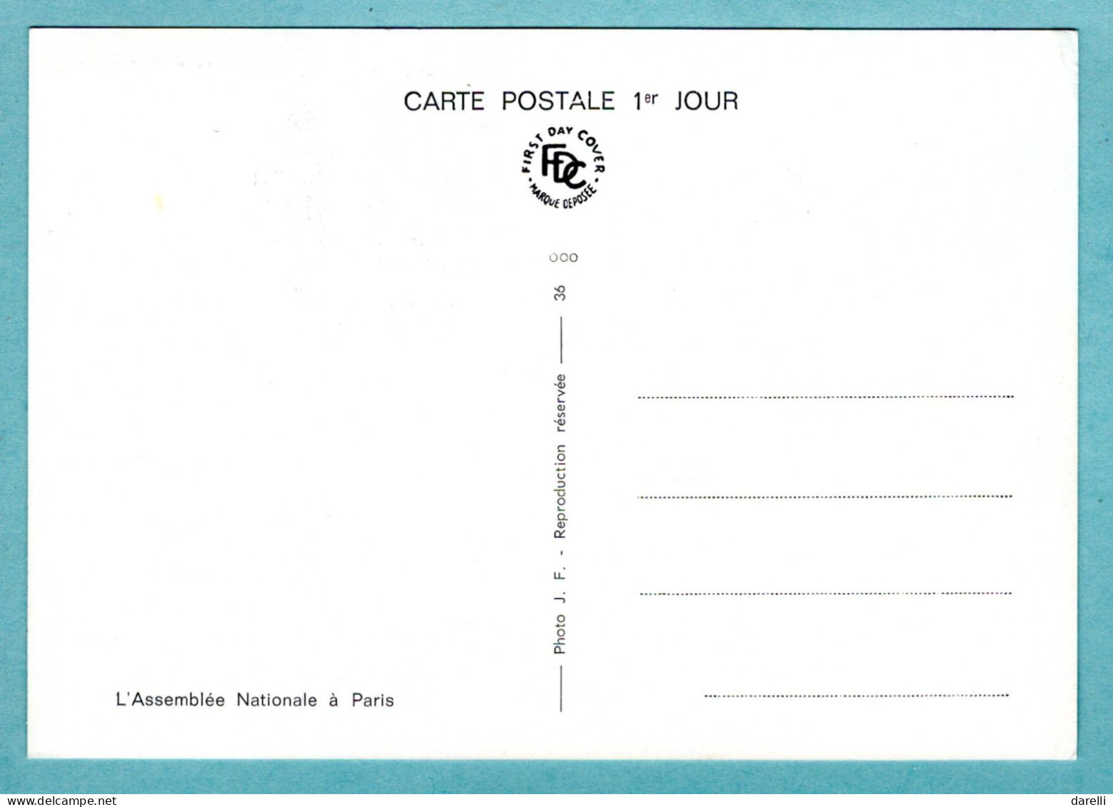 Carte Maximum 1971 - Conférence De L'Union Interparlementaire  - YT 1688 - Paris - 1970-1979