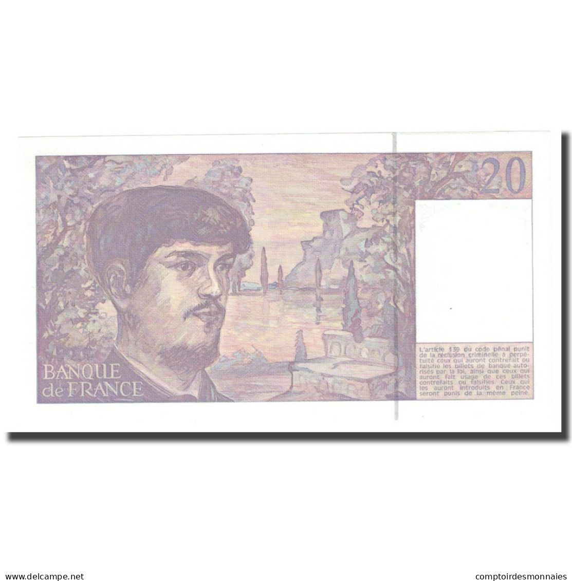 France, 20 Francs, Debussy, 1991, NEUF, Fayette:66Bis.2, KM:151e - 20 F 1980-1997 ''Debussy''