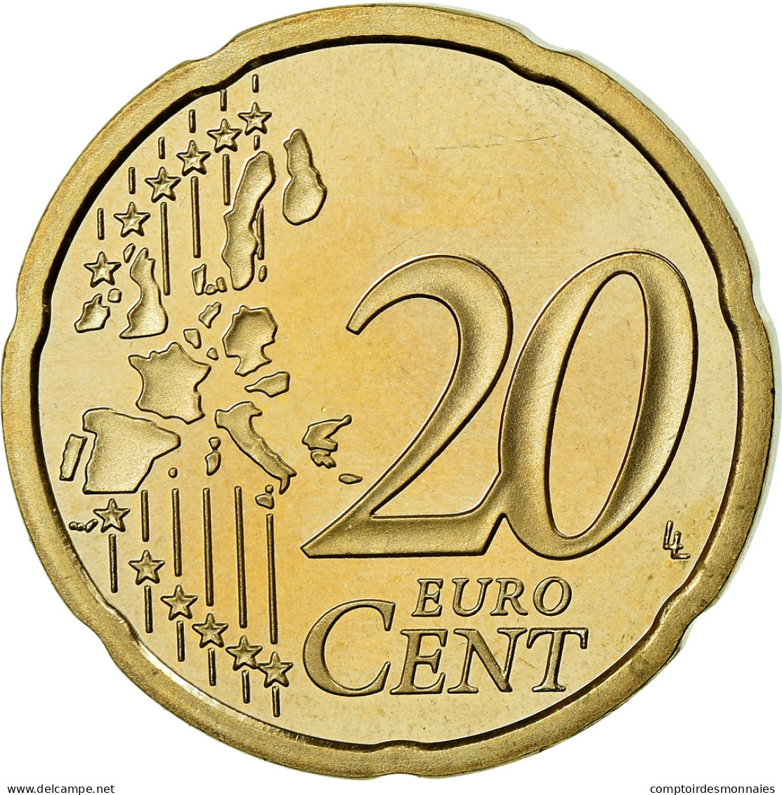 France, 20 Euro Cent, 1999, BE, FDC, Laiton, KM:1286 - France