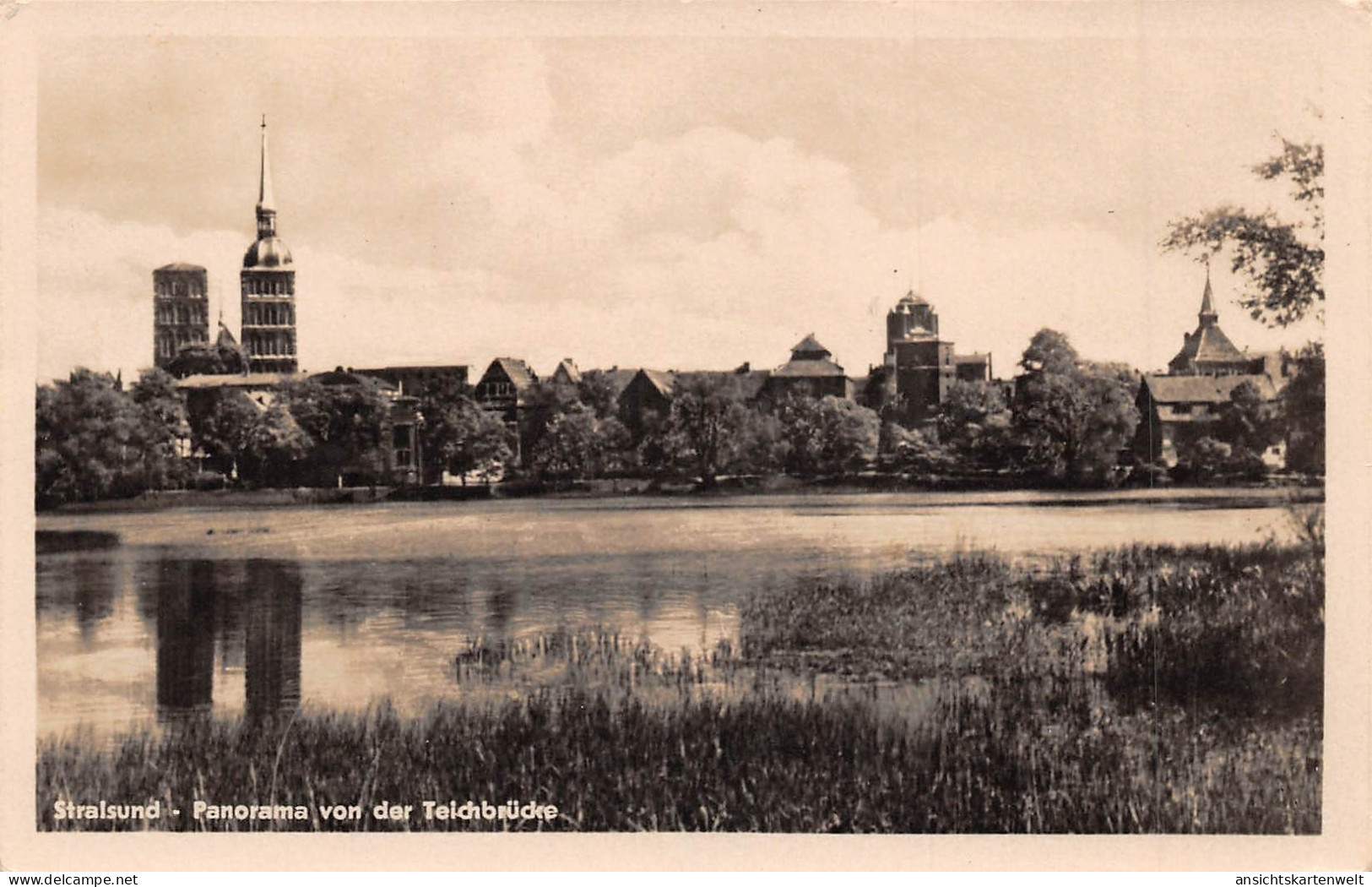 Stralsund Panorama Von Der Teichbrücke Ngl #172.184 - Other & Unclassified