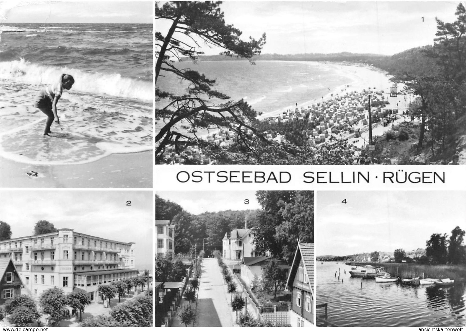 Ostseebad Sellin Rügen Teilansichten Strand Gl1983 #172.176 - Other & Unclassified