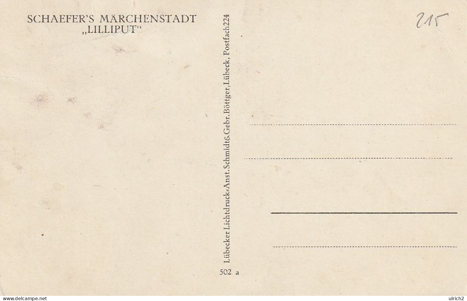 AK Schaefer's Märchenstadt Lilliput - Ca. 1930 (69587) - Zirkus