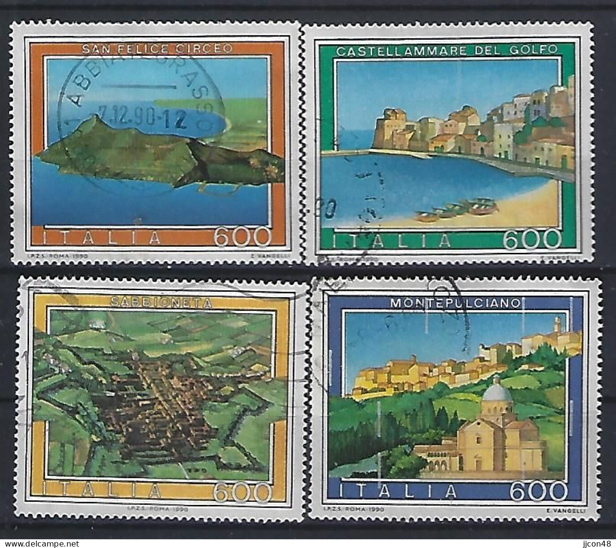 Italy 1990  Tourismus  (o) Mi.2141-2144 - 1981-90: Used