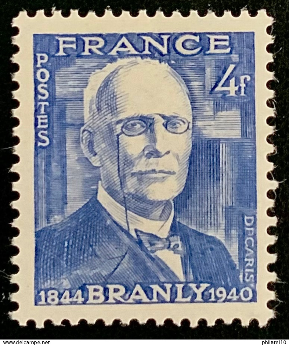 1944 FRANCE N 599 - BRANLY 1844-1940 - NEUF** - Unused Stamps