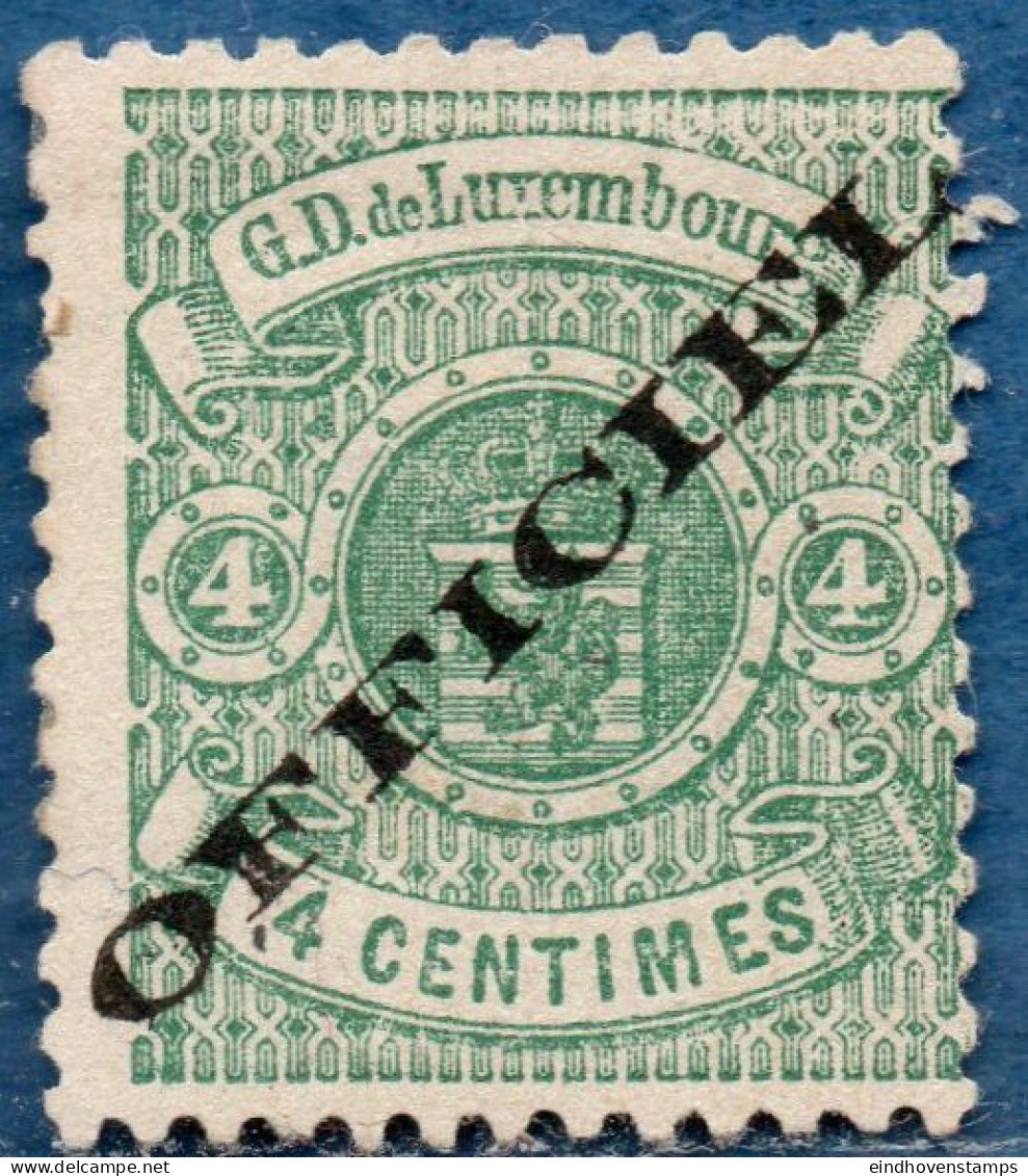 Luxemburg Service 1875 (Luxemburg Printing) 4 C Wide Overprint M - Officials